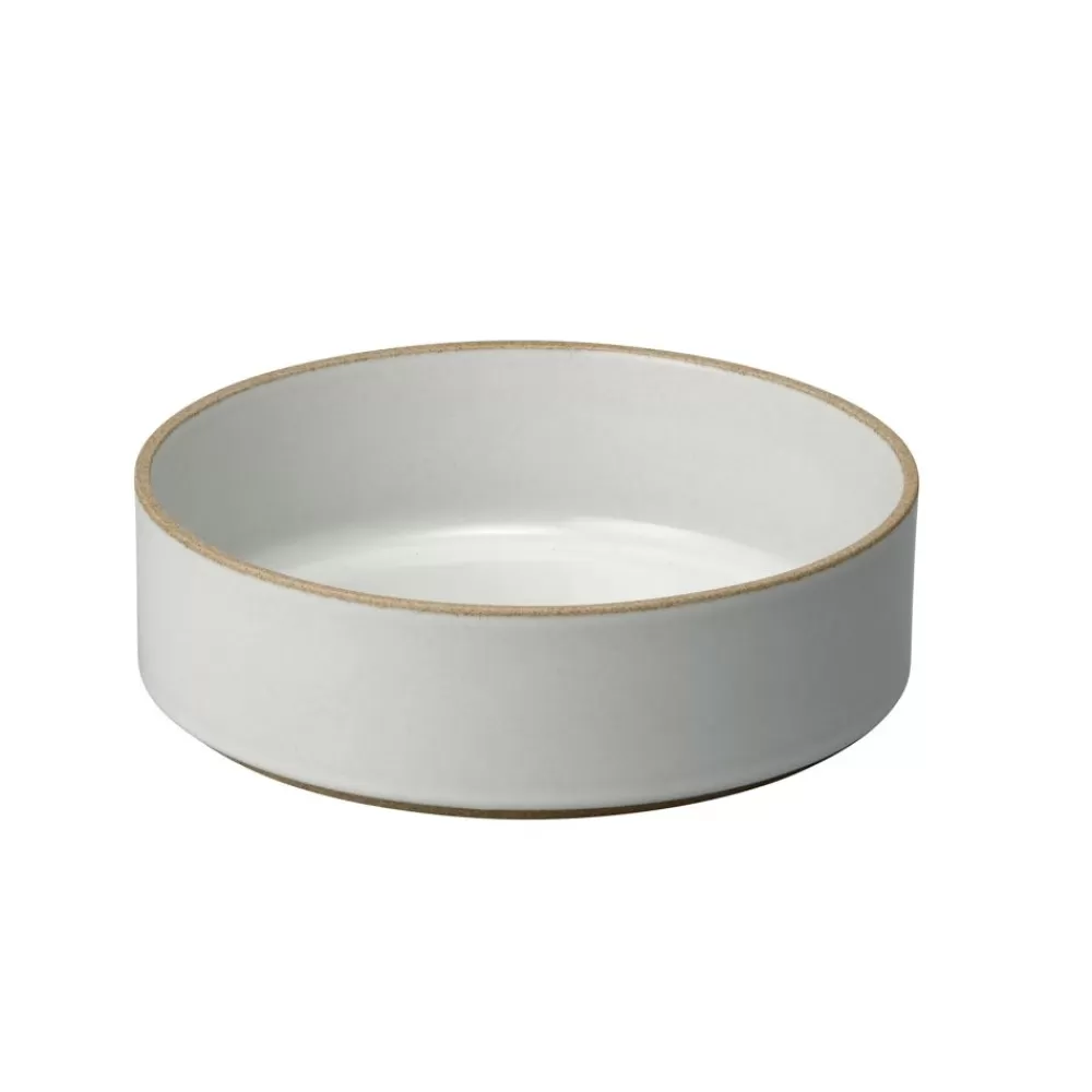 Hasami Porcelain<hasami porcelain Hasami Zylindrische Schale | O 18,5 Cm, H 5,5 Cm | Hellgrau Glanzend Glasiert
