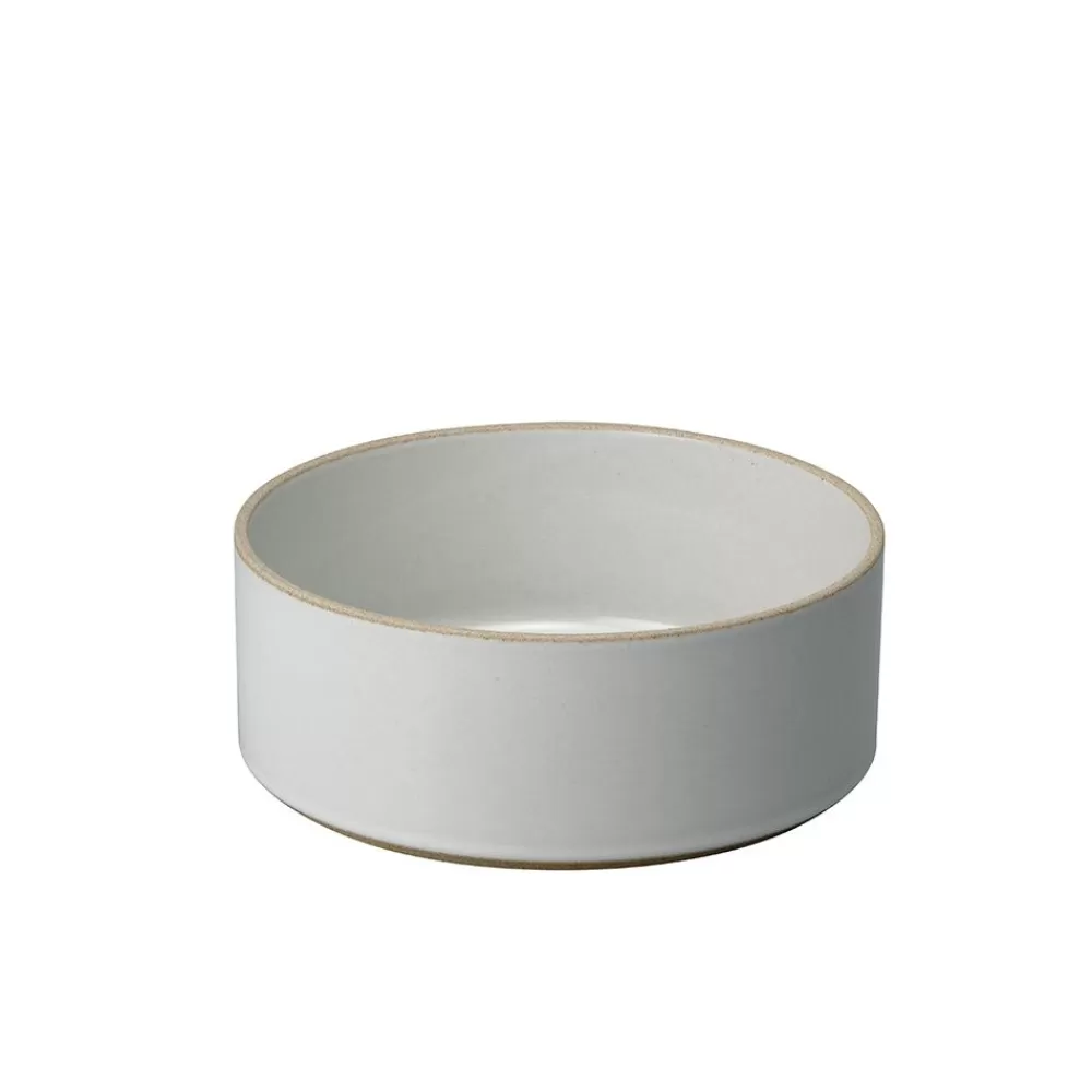Hasami Porcelain<hasami porcelain Hasami Zylindrische Schale | O 18,5 Cm, H 7,2 Cm | Hellgrau Glanzend Glasiert