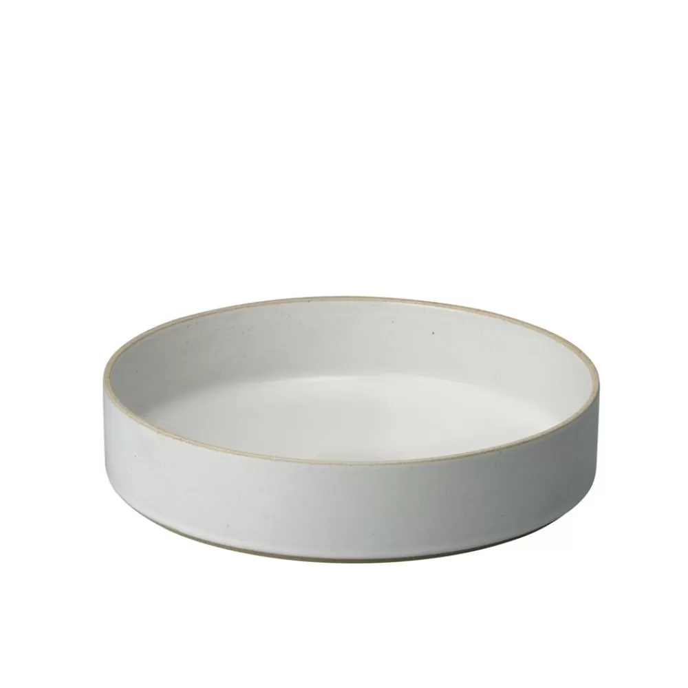 Hasami Porcelain<hasami porcelain Hasami Zylindrische Schale | O 22 Cm, H 5,5 Cm | Hellgrau Glanzend Glasiert