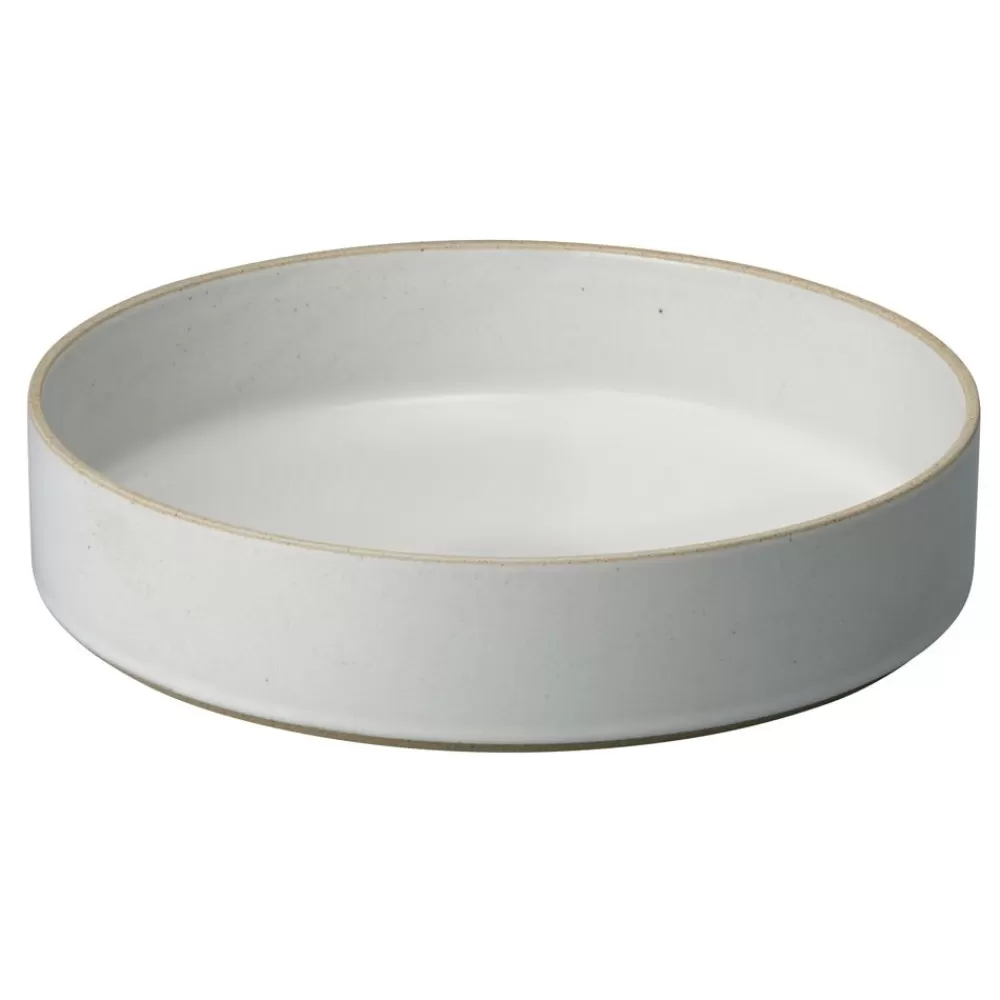 Hasami Porcelain<hasami porcelain Hasami Zylindrische Schale | O 25,5 Cm, H 5,5 Cm | Hellgrau Glanzend Glasiert